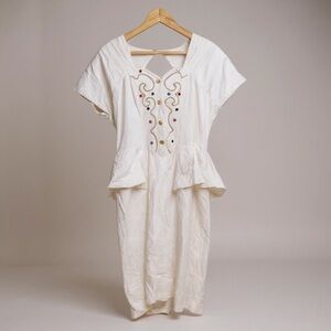 Vintage Peplum And Gem Dress